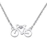 Støíbrný náhrdelník cyklistické kolo