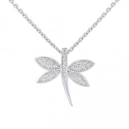 Støíbrný náhrdelník s pøívìskem vážky Furia s Brilliance Zirconia dámský i dìtský