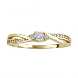 Zlat� prsten Ellen s Brilliance Zirconia - Y