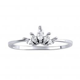 Støíbrný prsten Tiana s Brilliance Zirconia ve tvaru korunky