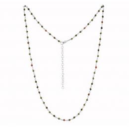 Støíbrný náhrdelník s pravými acháty Arika 2mm