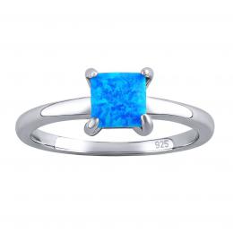 Støíbrný prsten Ebbie s modrým opálem - zvìtšit obrázek