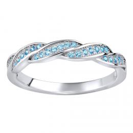 Støíbrný prsten IRIS s modrými zirkony Brilliance Zirconia - zvìtšit obrázek