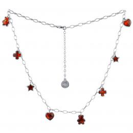 Støíbrný náhrdelník Amaya s ozdobami - zvìtšit obrázek