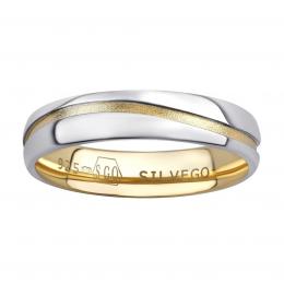 Snubní støíbrný prsten MARIAGE pozlacený žlutým zlatem - zvìtšit obrázek