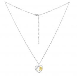 Støíbrný náhrdelník Beira s pøívìskem srdce s Brilliance Zirconia - zvìtšit obrázek