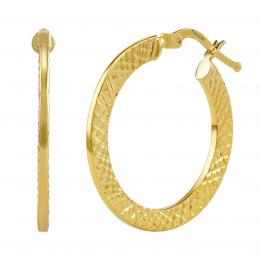 Zlaté náušnice kruhy Kleo ze žlutého zlata - 25 mm - zvìtšit obrázek