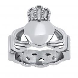 Ocelov� prsten Claddagh - AKCE