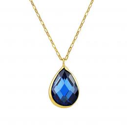 Zlatý náhrdelník Josette s modrým Brilliance Zirconia - zvìtšit obrázek