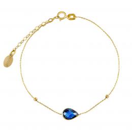 Zlatý náramek Josette s modrým Brilliance Zirconia - zvìtšit obrázek