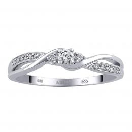 Diamantový prsten Ellen z bílého zlata - zvìtšit obrázek