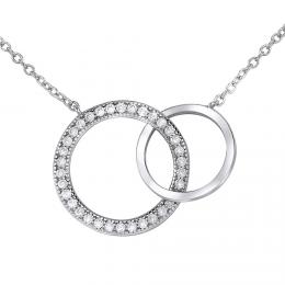 Støíbrný náhrdelník TOGETHER FOREVER spojené dva kruhy - zvìtšit obrázek