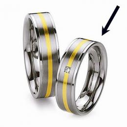 Ocelový prsten - snubní - pro ženy RC2042-Z