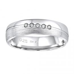 Snubní støíbrný prsten PRESLEY v provedení se zirkony pro ženy