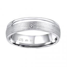 Snubní støíbrný prsten AMORA v provedení se zirkonem pro ženy